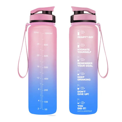 Gourde Sport Plastique - Zorri - MenVibes-shop Rose-Bleu-1000-ml