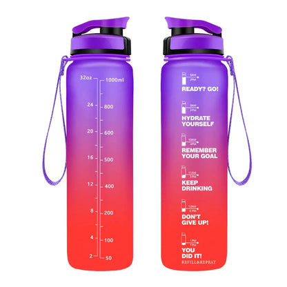 Gourde Sport Plastique - Zorri - MenVibes-shop Violet-Rouge-1000-ml